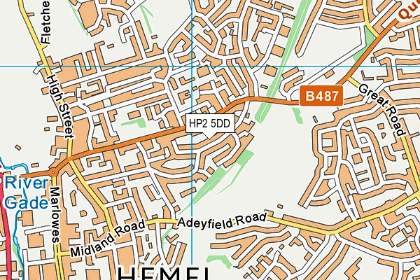 HP2 5DD map - OS VectorMap District (Ordnance Survey)