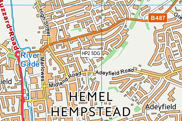 HP2 5DG map - OS VectorMap District (Ordnance Survey)