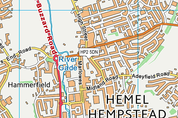 HP2 5DN map - OS VectorMap District (Ordnance Survey)