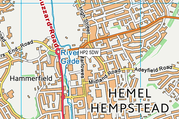 HP2 5DW map - OS VectorMap District (Ordnance Survey)