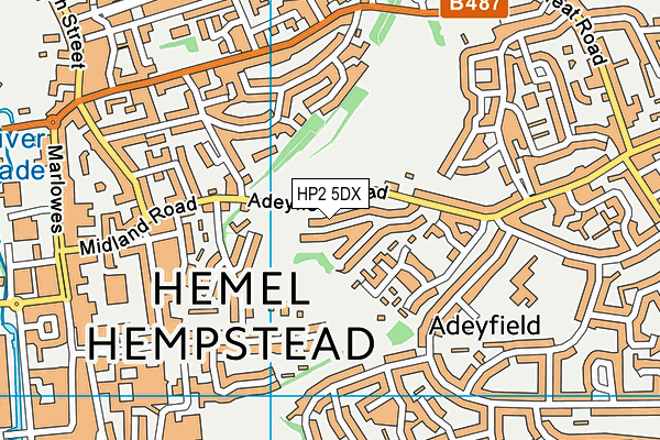 HP2 5DX map - OS VectorMap District (Ordnance Survey)