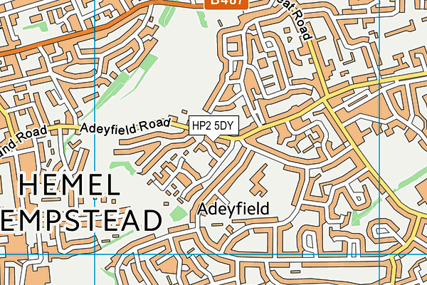 HP2 5DY map - OS VectorMap District (Ordnance Survey)