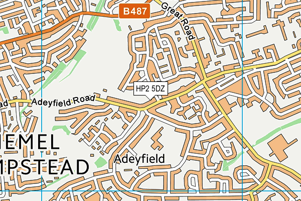 HP2 5DZ map - OS VectorMap District (Ordnance Survey)