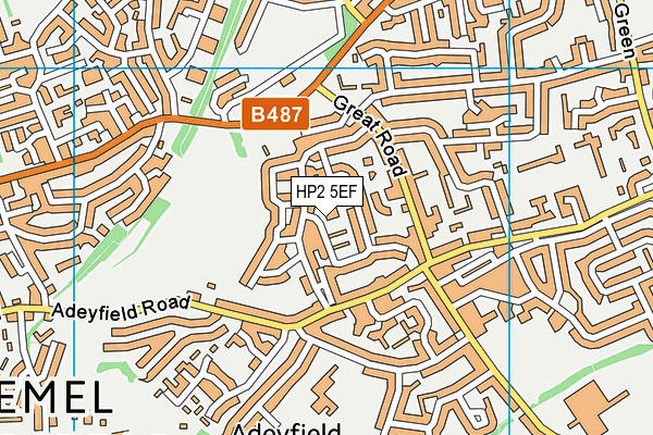 HP2 5EF map - OS VectorMap District (Ordnance Survey)