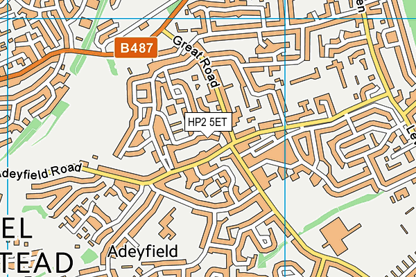 HP2 5ET map - OS VectorMap District (Ordnance Survey)