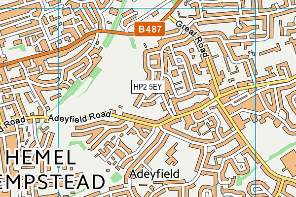 HP2 5EY map - OS VectorMap District (Ordnance Survey)