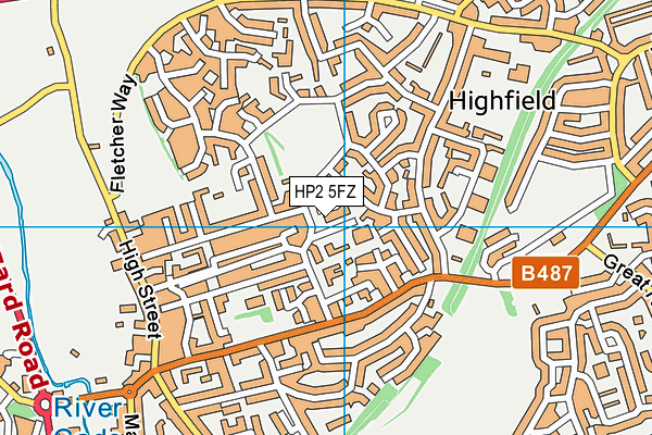 HP2 5FZ map - OS VectorMap District (Ordnance Survey)