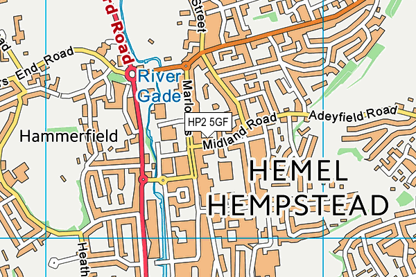 HP2 5GF map - OS VectorMap District (Ordnance Survey)