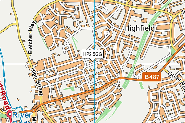 HP2 5GG map - OS VectorMap District (Ordnance Survey)