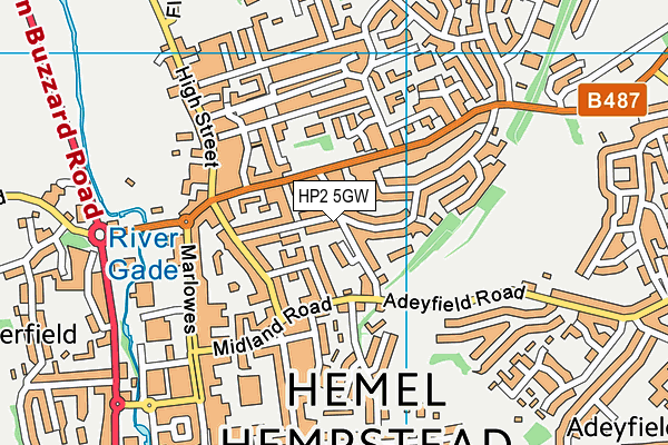 HP2 5GW map - OS VectorMap District (Ordnance Survey)