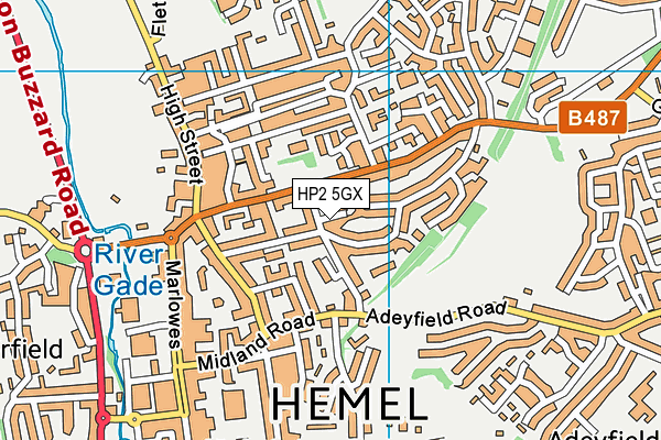 HP2 5GX map - OS VectorMap District (Ordnance Survey)