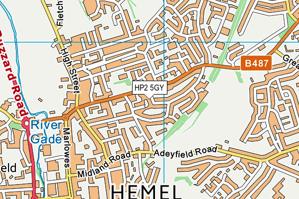 HP2 5GY map - OS VectorMap District (Ordnance Survey)