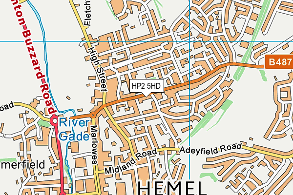 HP2 5HD map - OS VectorMap District (Ordnance Survey)