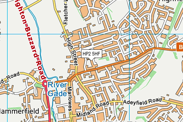 HP2 5HF map - OS VectorMap District (Ordnance Survey)