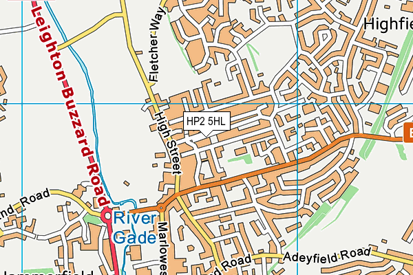HP2 5HL map - OS VectorMap District (Ordnance Survey)