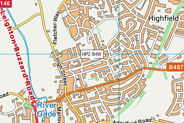 HP2 5HW map - OS VectorMap District (Ordnance Survey)