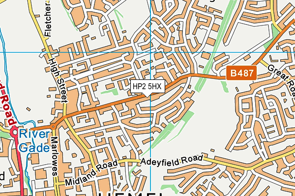 HP2 5HX map - OS VectorMap District (Ordnance Survey)