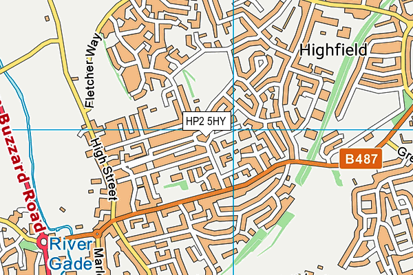HP2 5HY map - OS VectorMap District (Ordnance Survey)