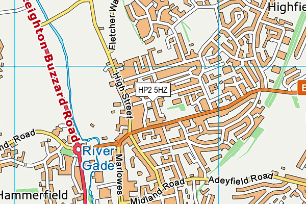 HP2 5HZ map - OS VectorMap District (Ordnance Survey)