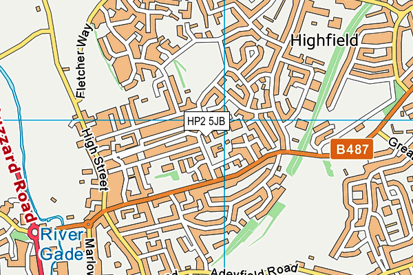 HP2 5JB map - OS VectorMap District (Ordnance Survey)