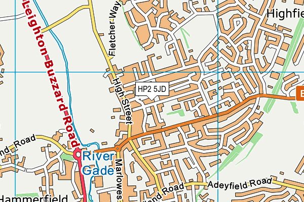 HP2 5JD map - OS VectorMap District (Ordnance Survey)