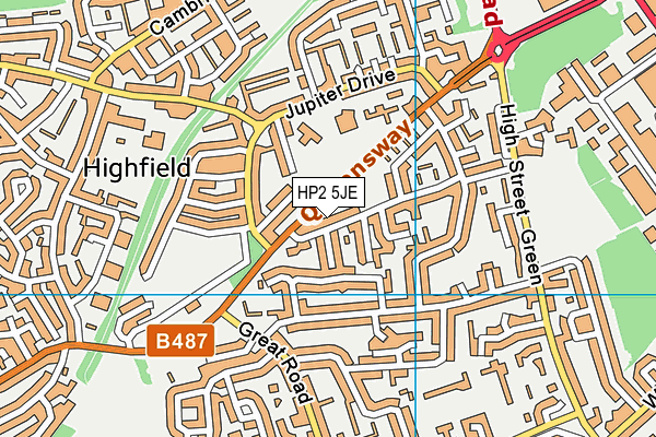 HP2 5JE map - OS VectorMap District (Ordnance Survey)