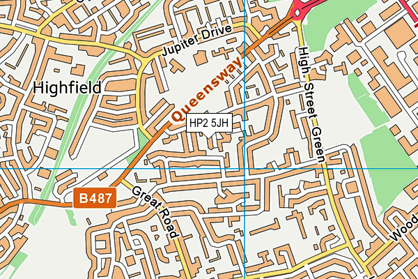 HP2 5JH map - OS VectorMap District (Ordnance Survey)