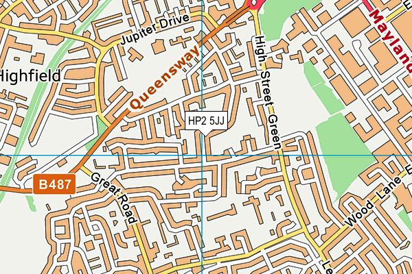 HP2 5JJ map - OS VectorMap District (Ordnance Survey)