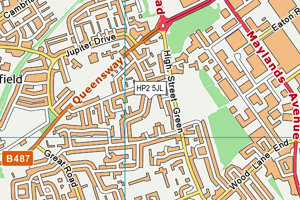HP2 5JL map - OS VectorMap District (Ordnance Survey)
