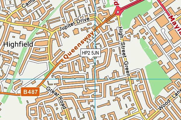 HP2 5JN map - OS VectorMap District (Ordnance Survey)