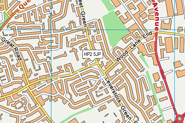 HP2 5JP map - OS VectorMap District (Ordnance Survey)