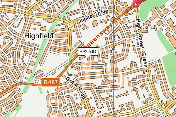 HP2 5JQ map - OS VectorMap District (Ordnance Survey)