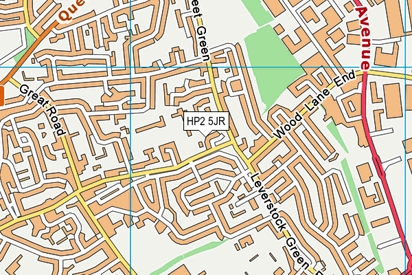 HP2 5JR map - OS VectorMap District (Ordnance Survey)