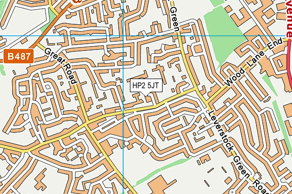 HP2 5JT map - OS VectorMap District (Ordnance Survey)