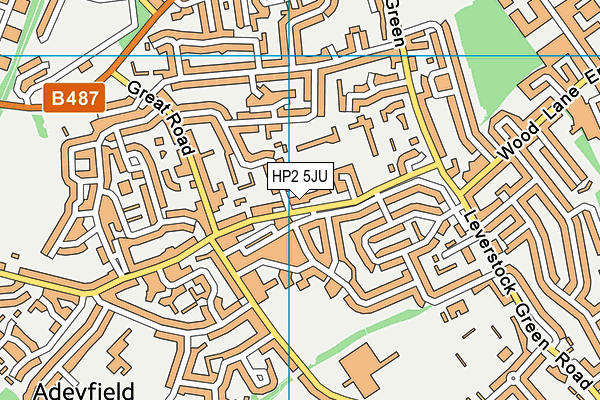 HP2 5JU map - OS VectorMap District (Ordnance Survey)