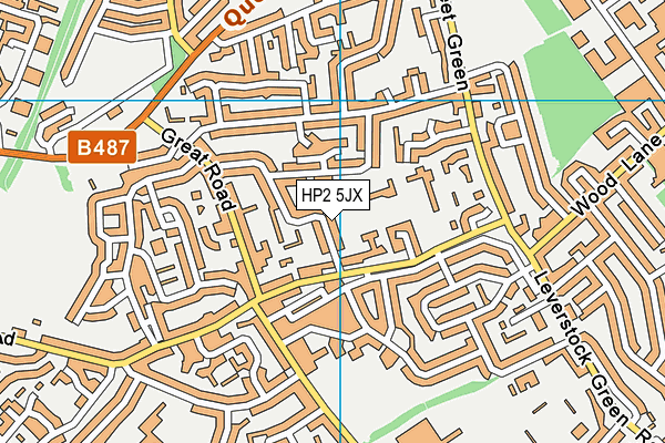 HP2 5JX map - OS VectorMap District (Ordnance Survey)