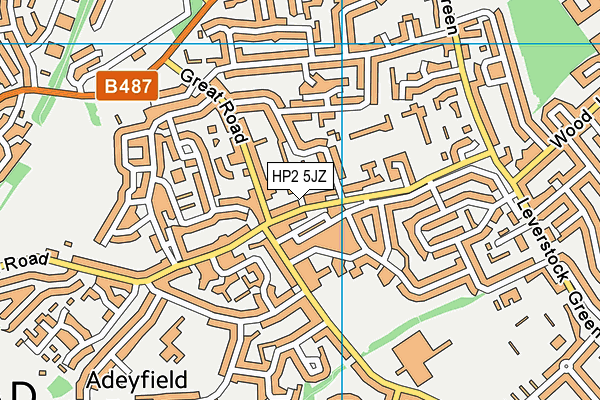 HP2 5JZ map - OS VectorMap District (Ordnance Survey)