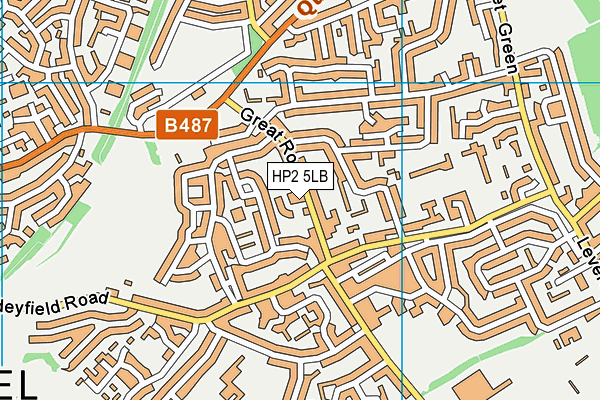 HP2 5LB map - OS VectorMap District (Ordnance Survey)