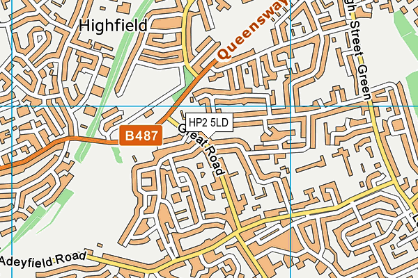 HP2 5LD map - OS VectorMap District (Ordnance Survey)