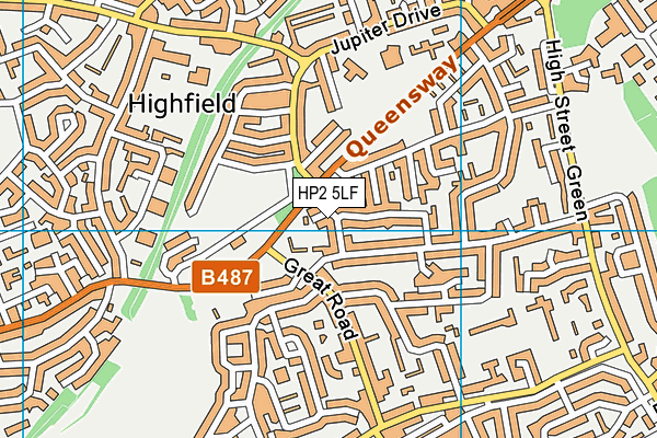 HP2 5LF map - OS VectorMap District (Ordnance Survey)