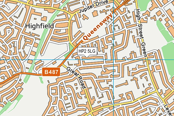 HP2 5LG map - OS VectorMap District (Ordnance Survey)