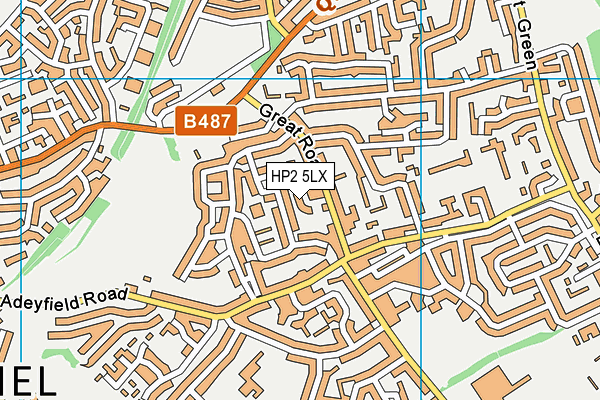 HP2 5LX map - OS VectorMap District (Ordnance Survey)