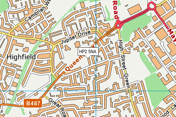 HP2 5NA map - OS VectorMap District (Ordnance Survey)