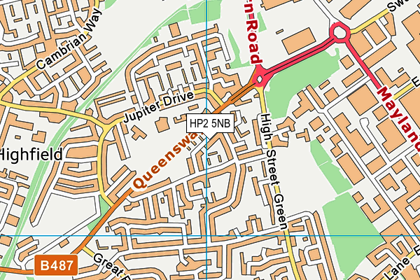 HP2 5NB map - OS VectorMap District (Ordnance Survey)