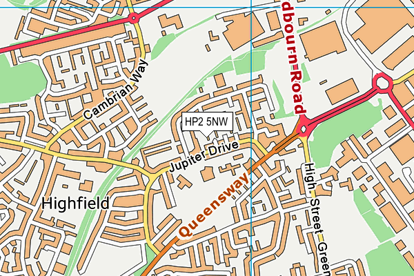 HP2 5NW map - OS VectorMap District (Ordnance Survey)