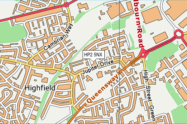 HP2 5NX map - OS VectorMap District (Ordnance Survey)