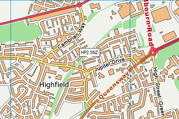 HP2 5NZ map - OS VectorMap District (Ordnance Survey)