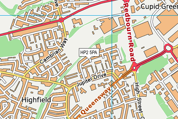 HP2 5PA map - OS VectorMap District (Ordnance Survey)