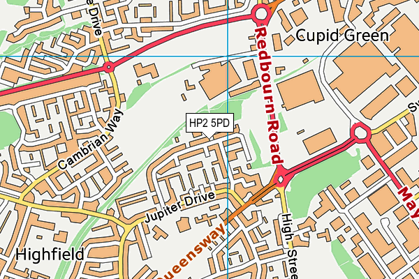 HP2 5PD map - OS VectorMap District (Ordnance Survey)