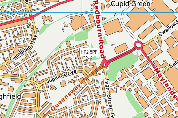 HP2 5PF map - OS VectorMap District (Ordnance Survey)